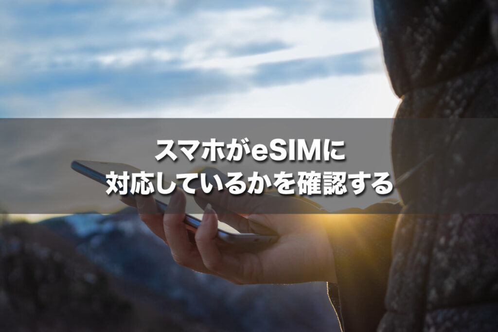 スマホがeSIMに対応しているかを確認する
