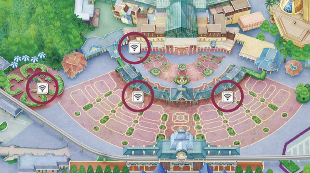 東京ディズニーランドで無料Wi-Fiを利用できる場所